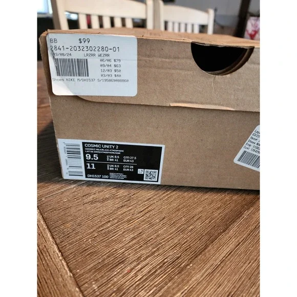 Nike Cosmic Unity 2 'Coconut Milk Black Atmosphere' DH1537-100 Men's Size 9.5 - Picture 11 of 11